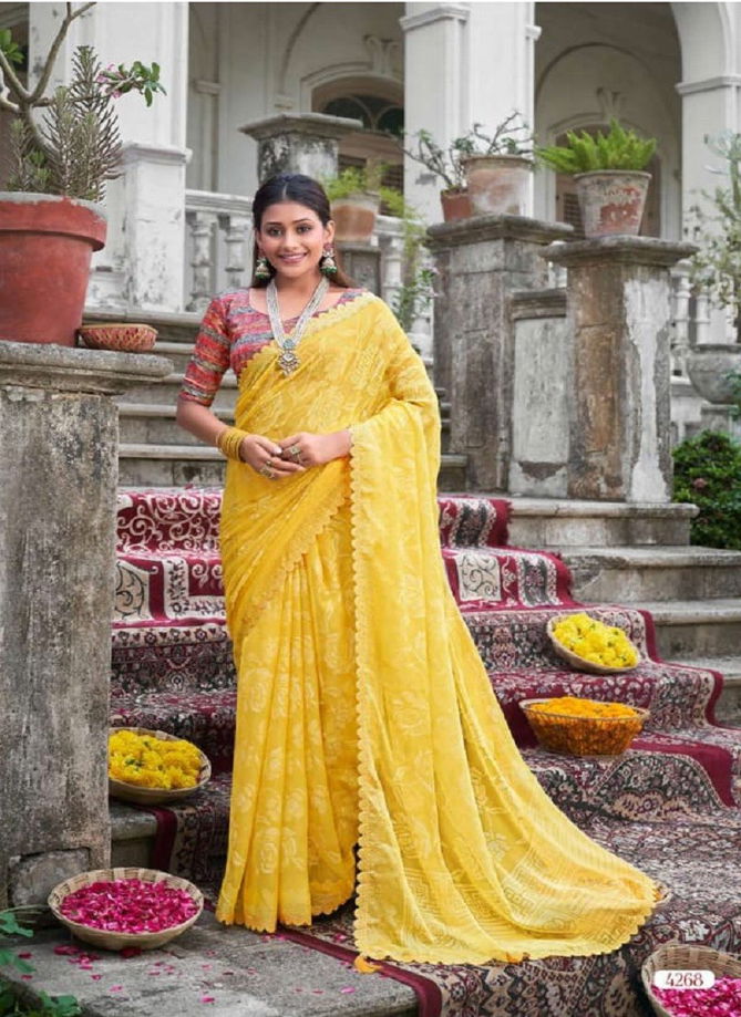 Kinjal Brasso Vol 2 By 5 D Chiffon Saree Catalog