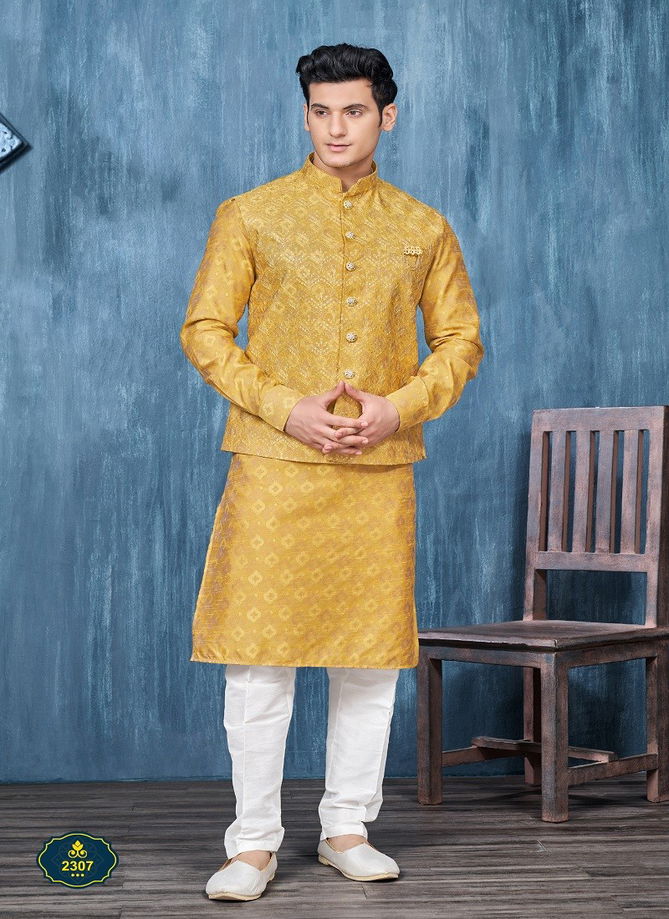 Occasion Wear Mens Modi Jacket Kurta Pajama Wholesale Market In Surat 