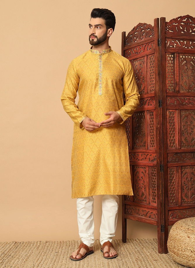 Outluk Vol 131 Jacquard Pintex Mens Wholesale Kurta Pajama Manufacturers