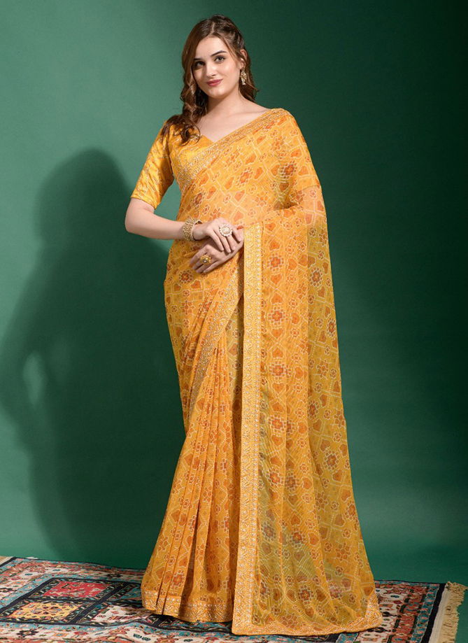 Patola Fancy Wear Wholesale Georgette Sarees