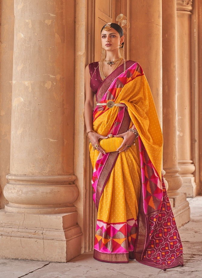 Yellow Colour Raag By Rewaa 819 To 830 Printed Saree Catalog 822