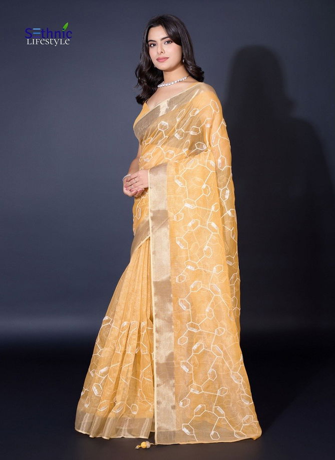 Regal By Sethnic Gold Spun Fancy Saree Exporters In India