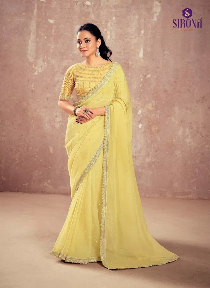 Shamika By Sirona Chiffon Designer Party Wear Sarees Orders In India