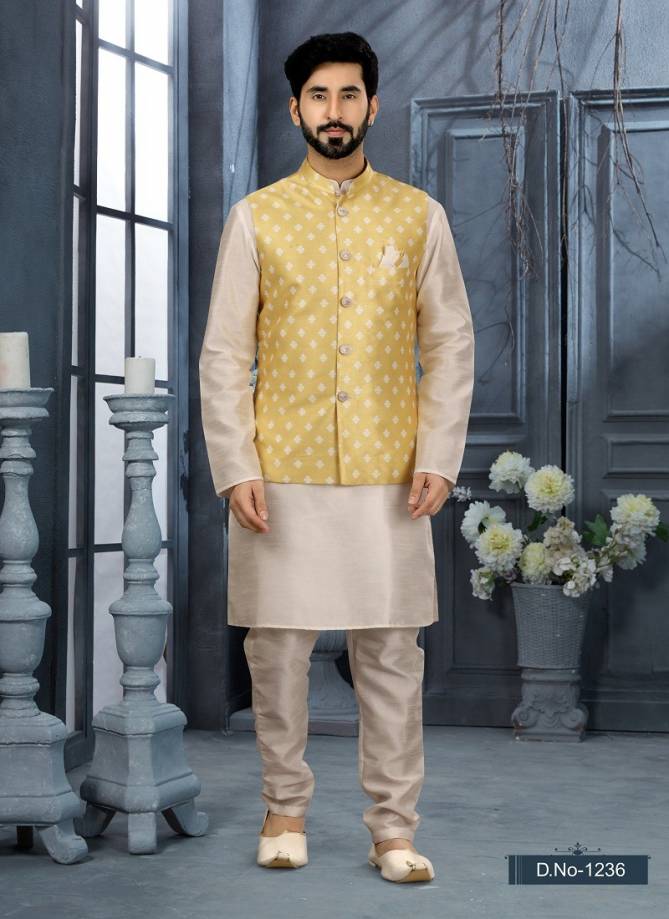 Vol 11 Function Wear Mens Modi Jacket Kurta Pajama Wholesale Online