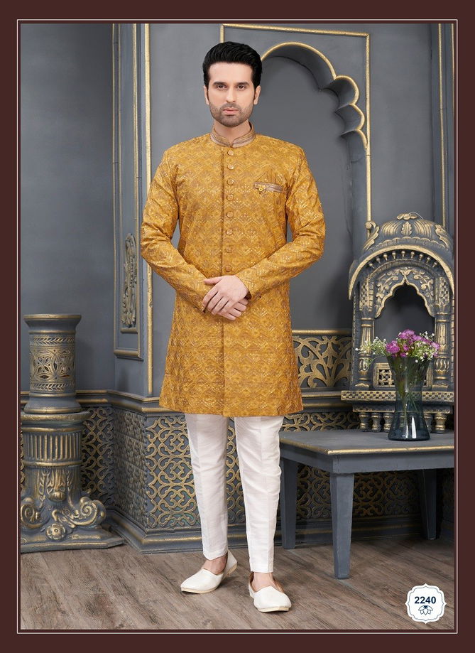 Wedding Wears Art Embroidered Silk Kurta Pajama Suppliers In Mumbai