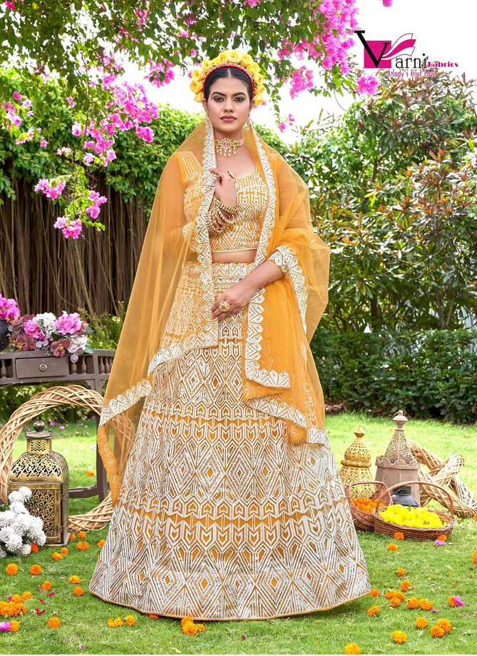 Yellow Colour Zeeya Sakshi By Varni Party Wear Lehenga Choli Catalog 19002