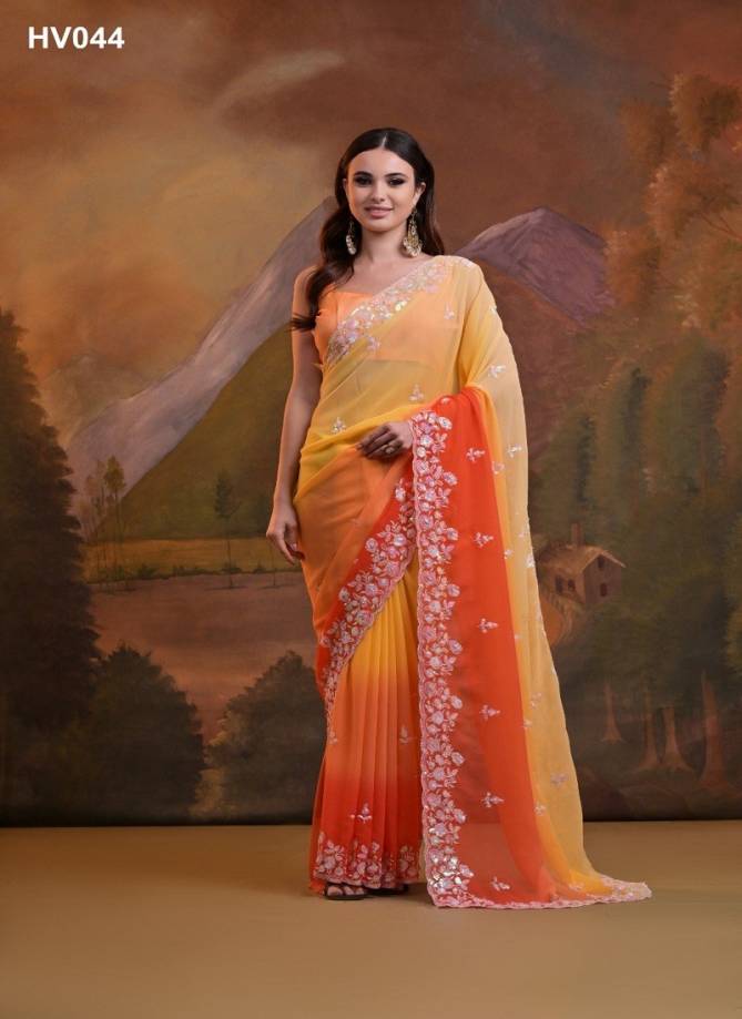 Kajal Padding By Fashion Berry Georgette Embroidery Bulk Sarees Orders In India