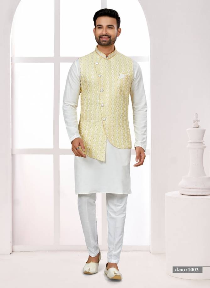 Function wear Lakhnavi Mens wear Modi Jacket Kurta Pajama Catalog