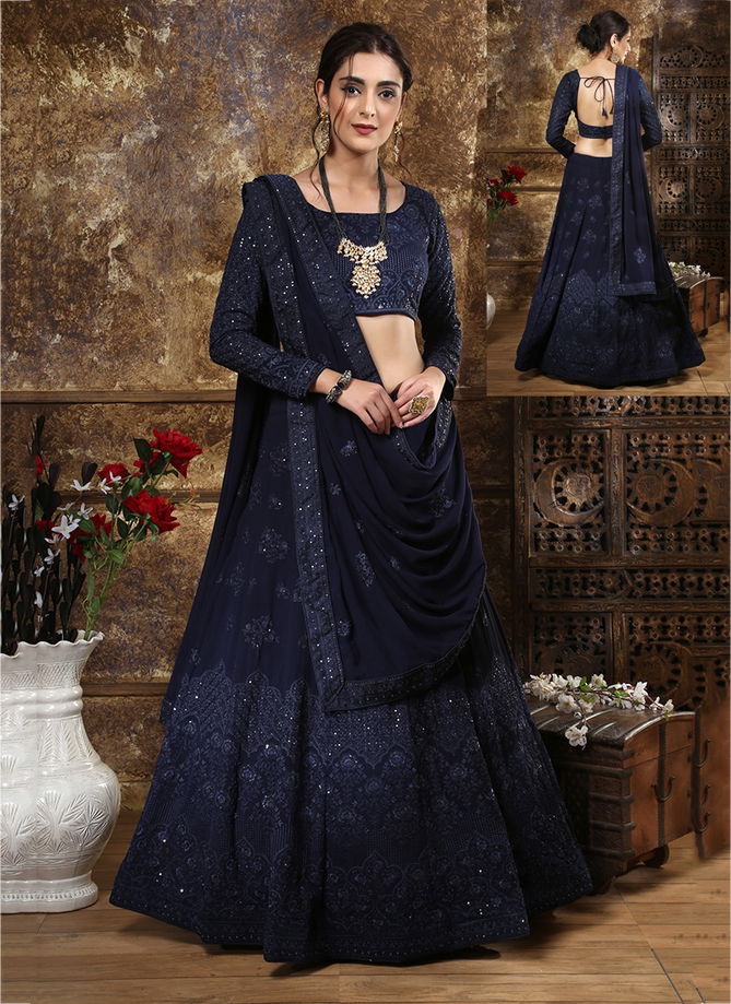 Khushbu Bridesmaild Vol  Designer Wedding and Partywear Embroidery Georgette and Silk Lehenga Choli