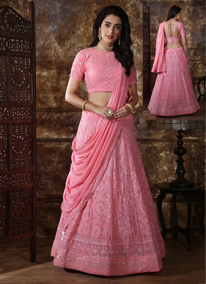 Khushbu Bridesmaild Vol  Designer Wedding and Partywear Embroidery Georgette and Silk Lehenga Choli