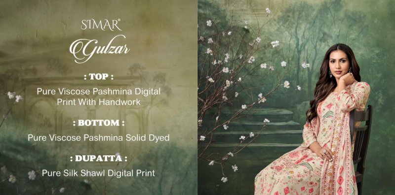 Gulzar By Glossy Viscose Pashmina Dress Materials