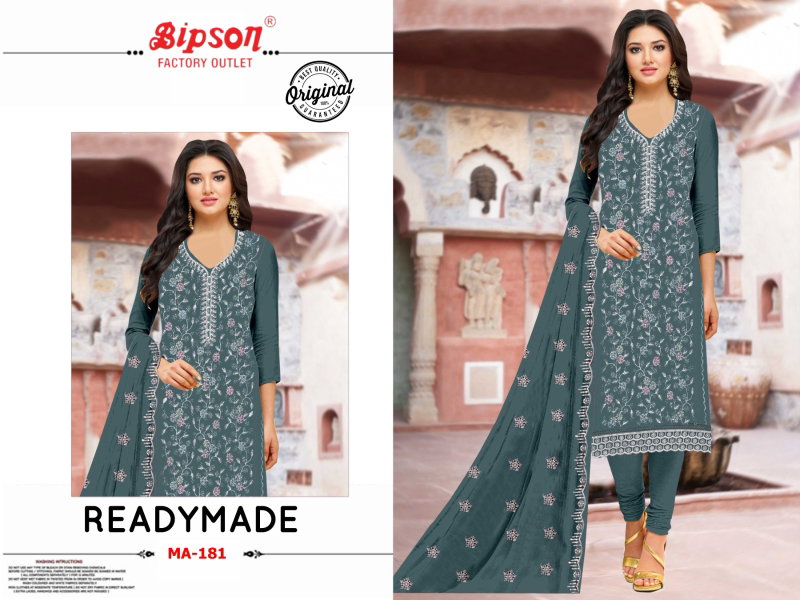 MA 181 By Bipson Fox Georgette Embroidery Online Dress Material Wholesale -  The Ethnic World