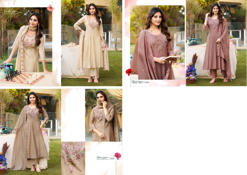 Ladies Flavour 3501 And 3503 Kurti With Bottom Dupatta