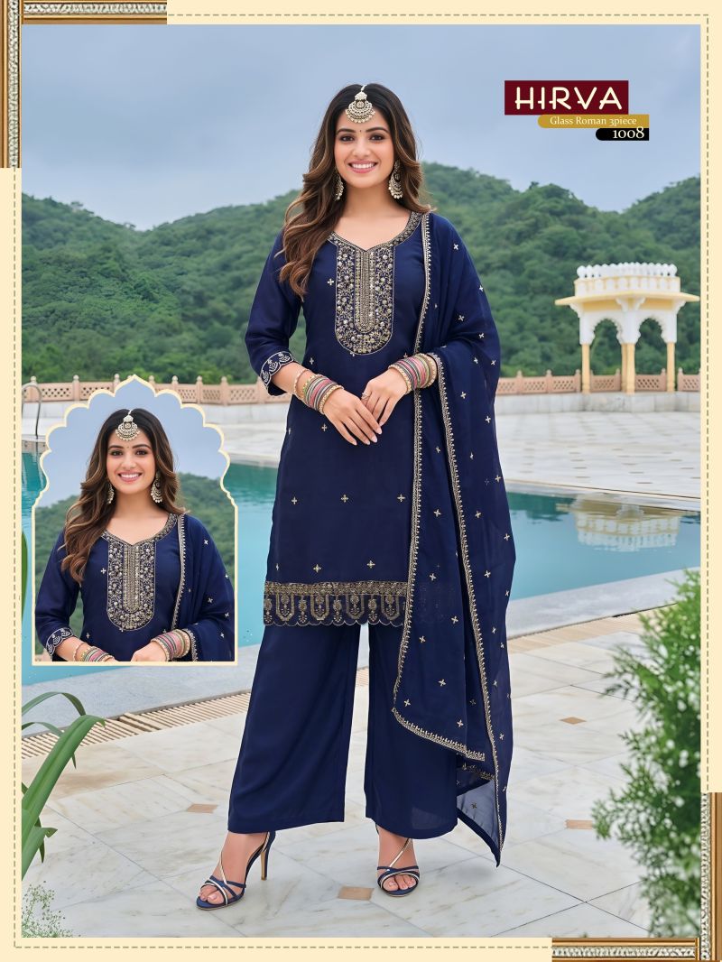 Hirva Vol 2 Roman Glass Embroidered Salwar Suits