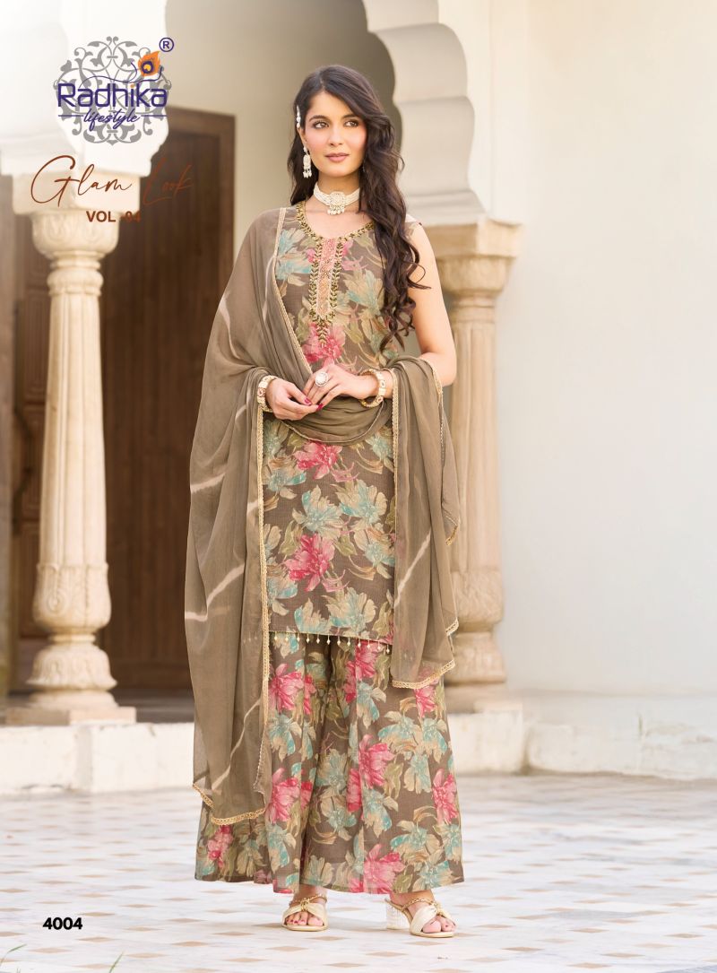 Glam Look Vol 4 By Radhika Milano Silk Kurti With Bottom Dupatta