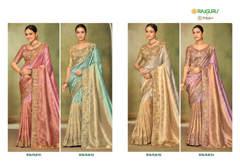 Rajtilak By Rajguru Viscose Embroidery Saree
