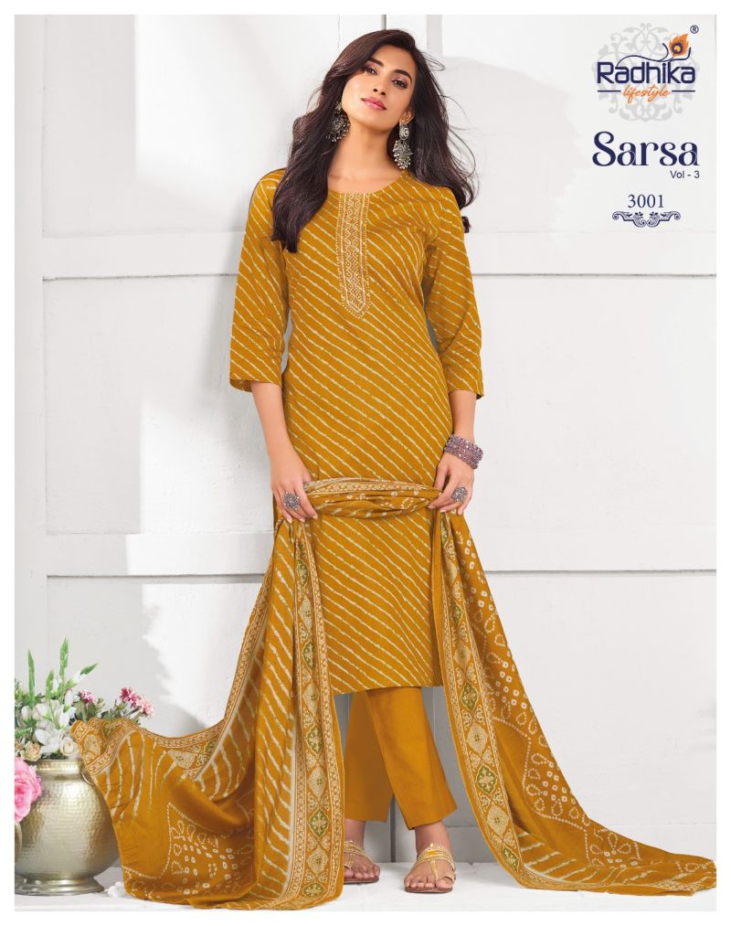 Sarsa Vol 3 By Radhika Jam Satin Kurti With Bottom Dupatta 