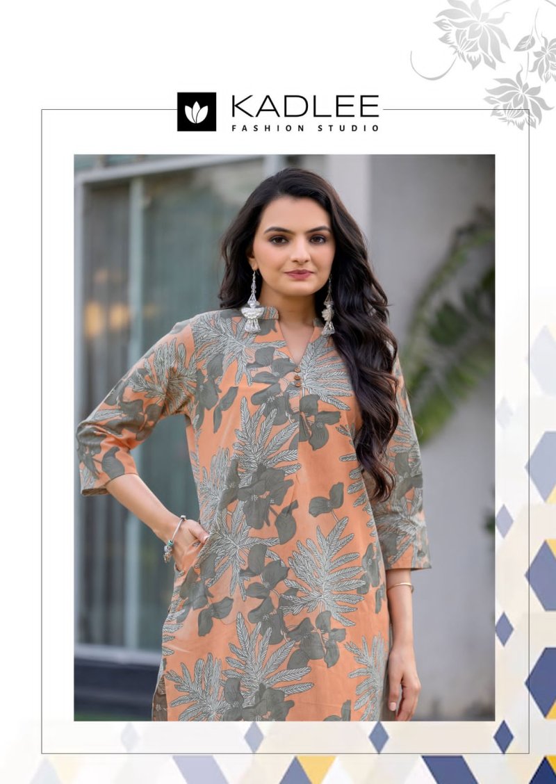 Rosy By Kadlee Rayon Flex Printed Kurti With Bottom