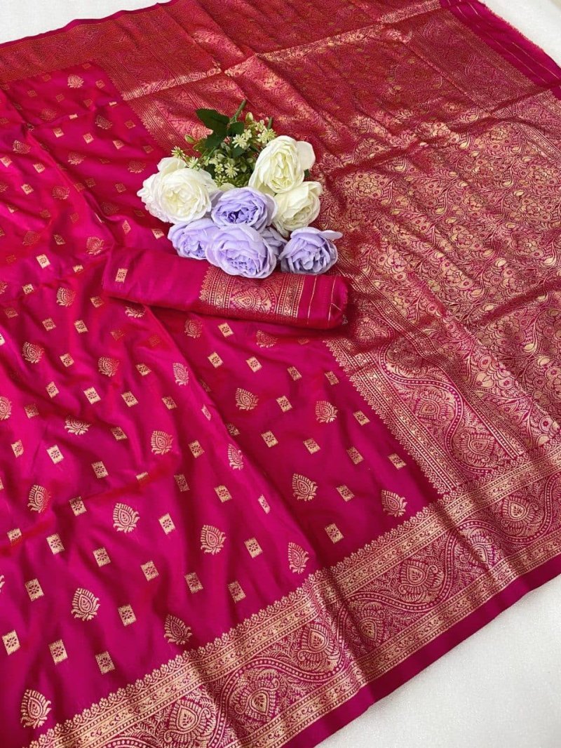 Self Elampillai Silk Rich Copper Zari Weaving Pallu Saree