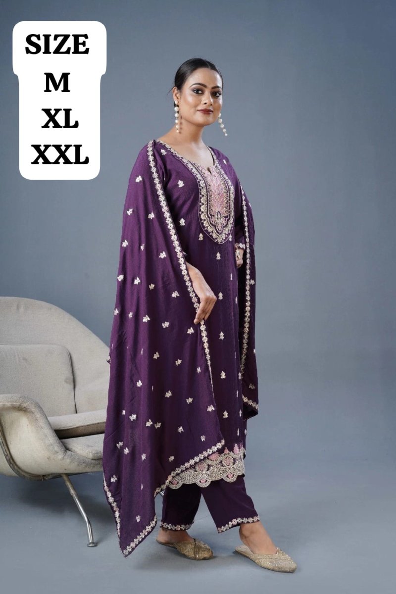 Mariym Vol 1 By Nsf Chinon With Beautiful Embroidery Work Kurti With ...