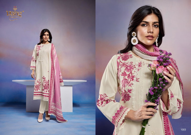 ladies dress material cotton Laado Meher Vol 1 Lawn Cotton Wholesale Ladies Dress Material