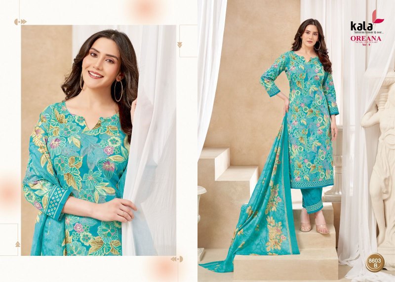 Oreana Vol 9 By Kala Cotton Printed Online Dress Material Wholesale