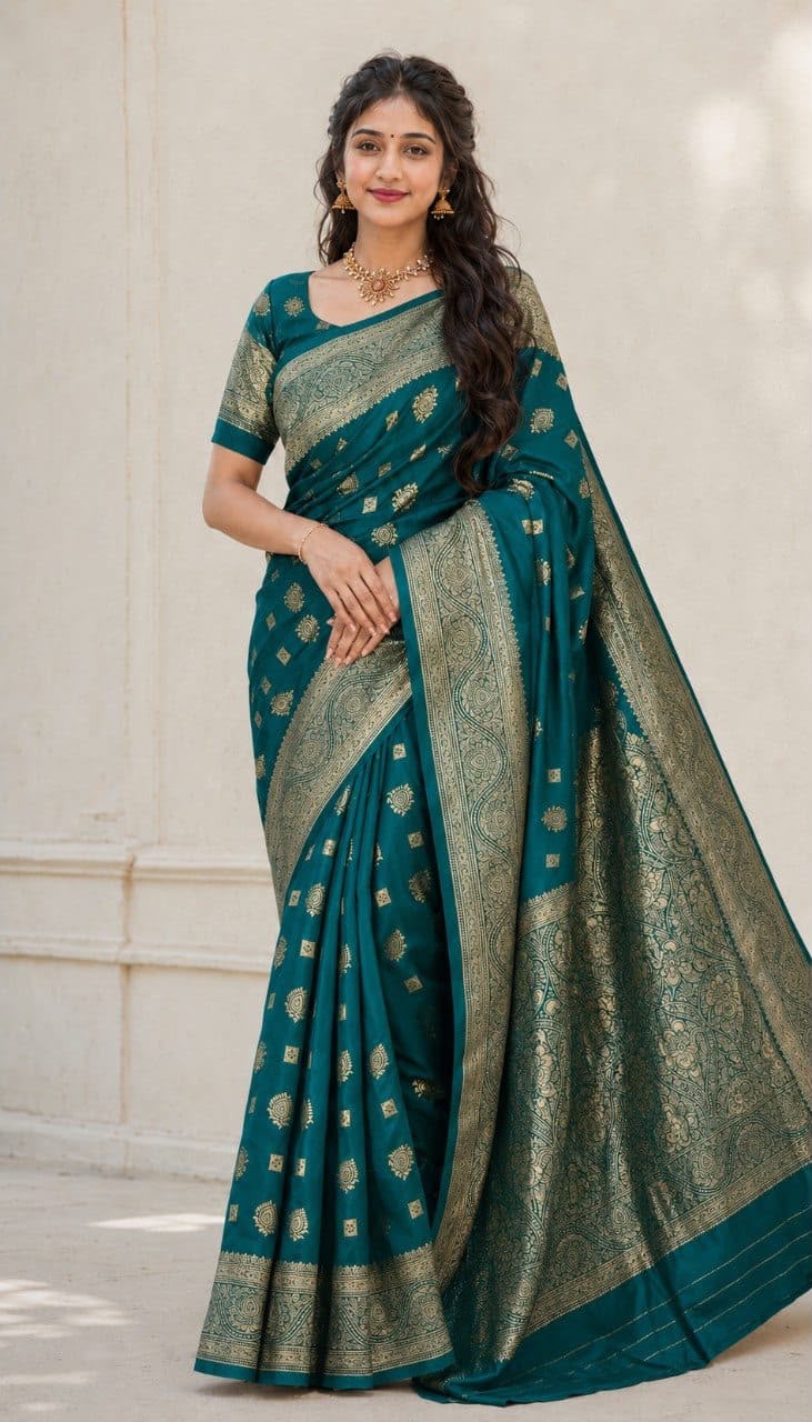 Self Elampillai Silk Rich Copper Zari Weaving Pallu Saree