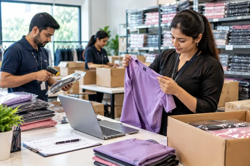 Wholesale clothing quality checking process at The Ethnic World