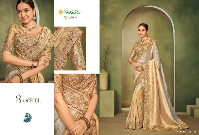 Rajtilak By Rajguru Viscose Embroidery Saree