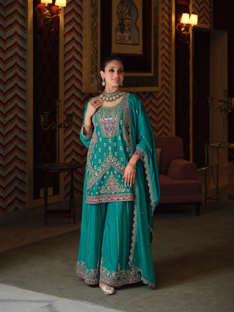 D 2464 To 2466 By Zaveri Chinon Readymade Suits