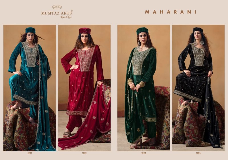 Maharani By Mumtaz Arts Crush Velvet Designer Salwar Suits