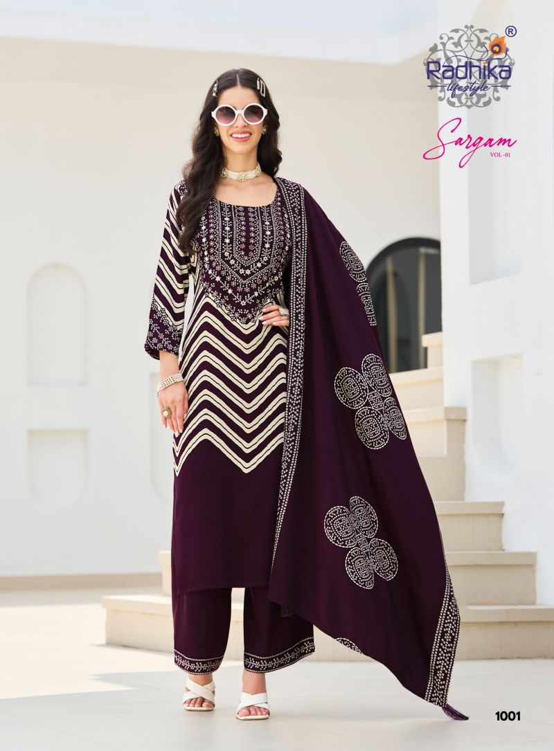 Sargam Vol 1 By Radhika Gaji Silk Kurti With Bottom Dupatta