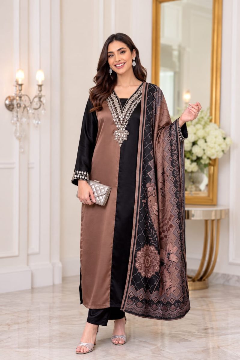 Khas 170 Satin Embroidered Designer Salwar Kameez
