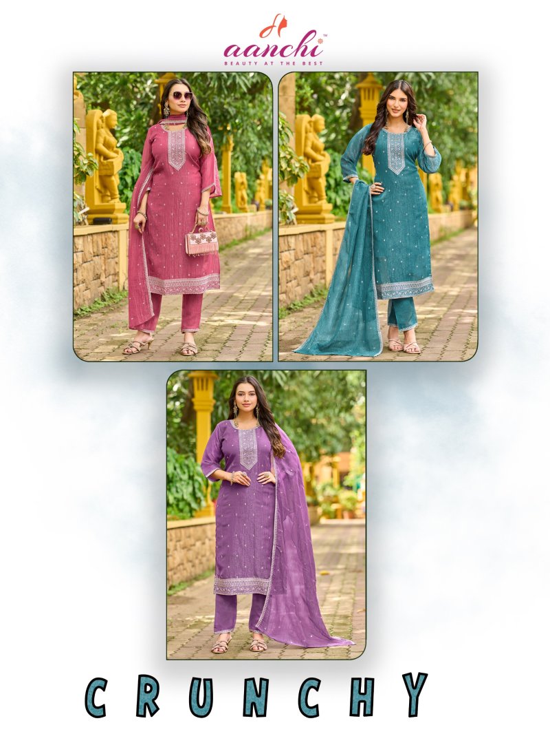 Crunchy By Aanchi Crunchy Kurti With Bottom Dupatta