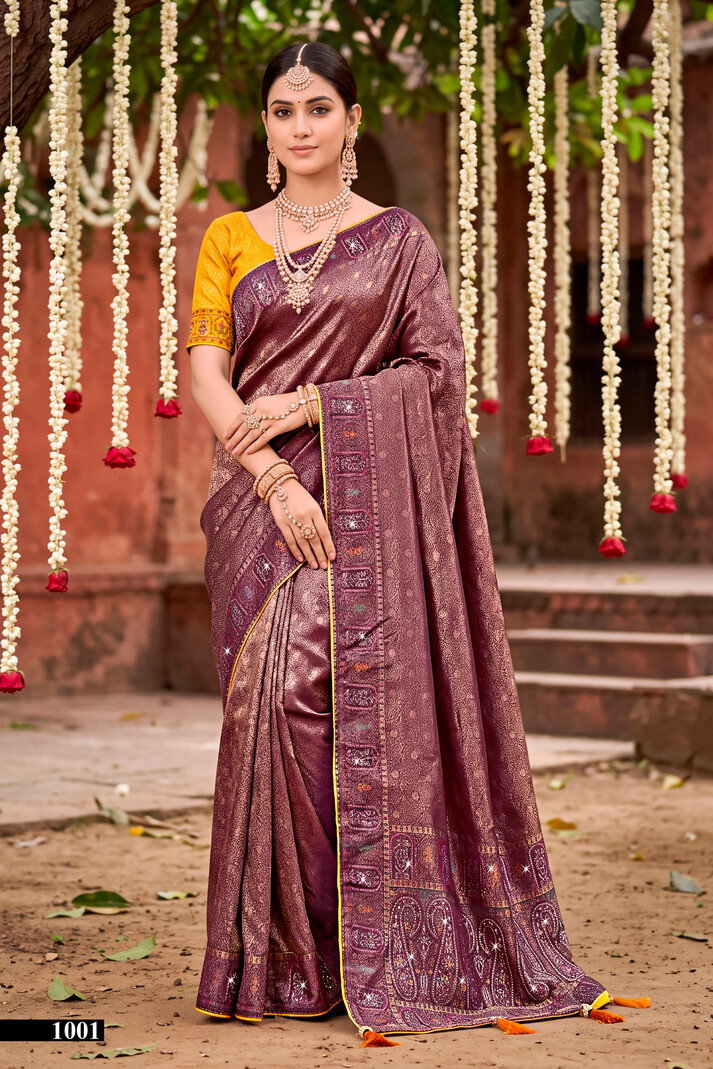 Sanwariya Satin Saroski Vol 1 By Saroj Silk Saree 
