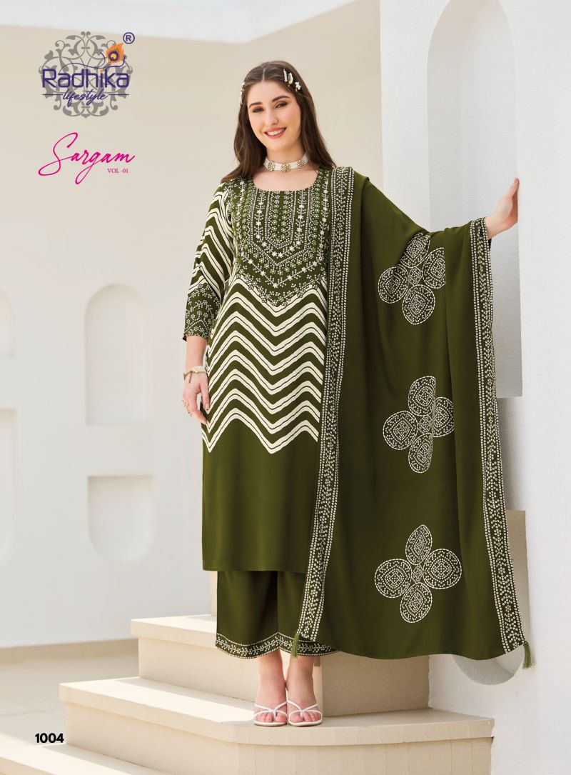 Sargam Vol 1 By Radhika Gaji Silk Kurti With Bottom Dupatta