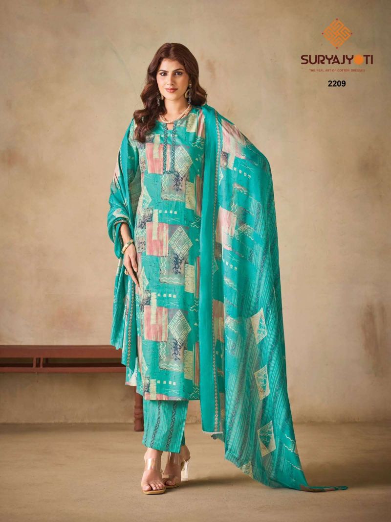 Zion Cotton Vol 22 By Suryajyoti Printed Cotton Readymade Dress
