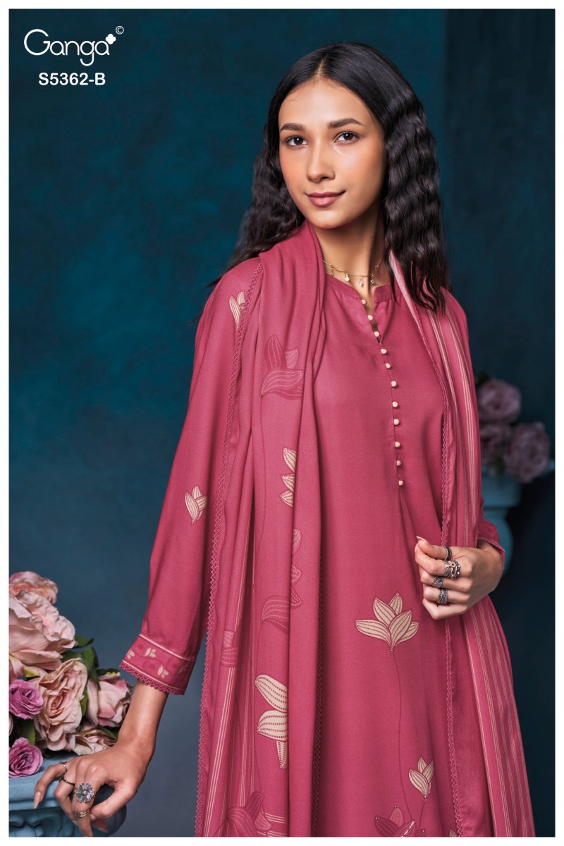 Diansa 5362 By Ganga Wool Pashmina Dress Materials