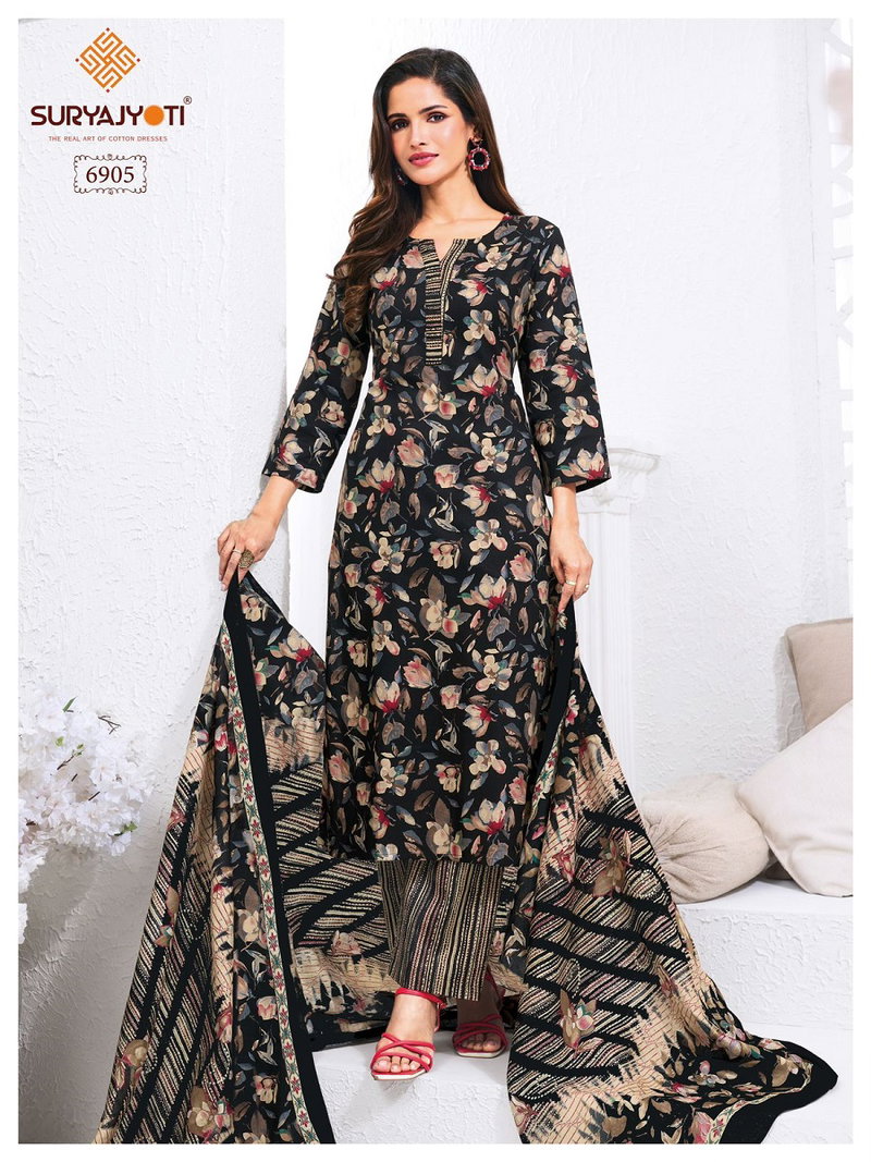 Trendy Cotton Vol 69 By Suryajyoti Cotton Printed Dress Material Exporters  In India - The Ethnic World