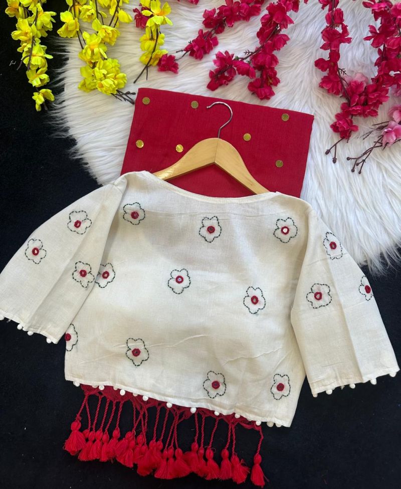 Khadi Vol 60 Khadi Cotton Saree With Cotton Embroidery Blouse