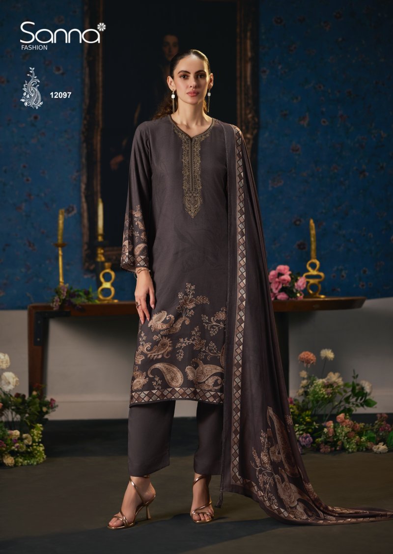 Bellisha By Sanna Viscose Pashmina Dress Materials