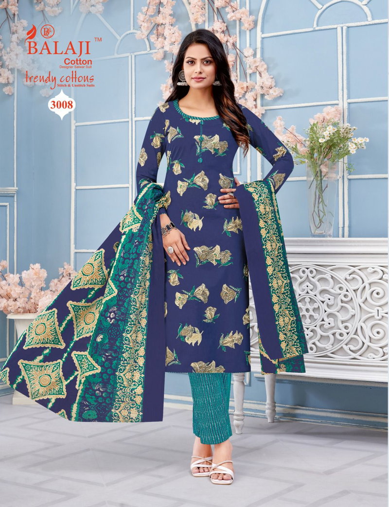 Trendy Cotton Vol 3 By Balaji Premium Cotton Dress Material Wholesale  Online - The Ethnic World