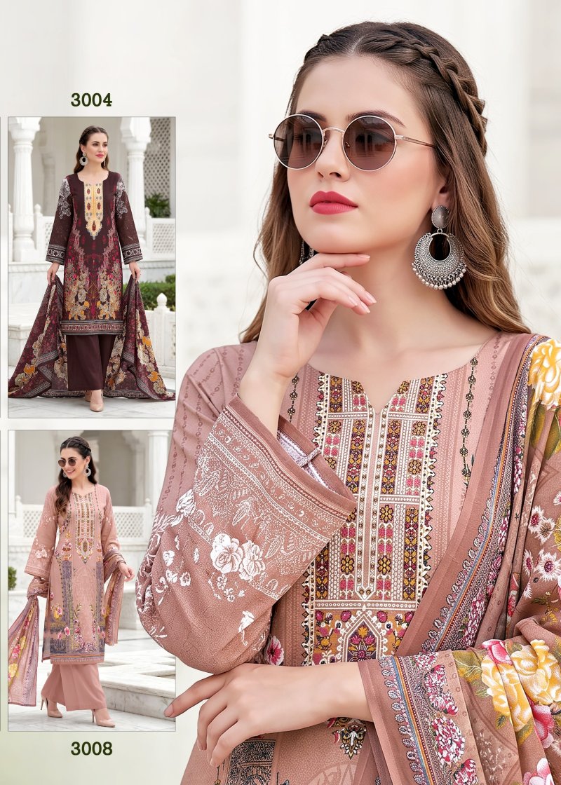 Nazakat By Kavya Kala Soft Cotton Printed Dress Material 