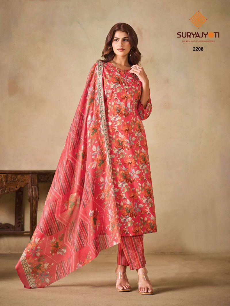 Zion Cotton Vol 22 By Suryajyoti Printed Cotton Readymade Dress