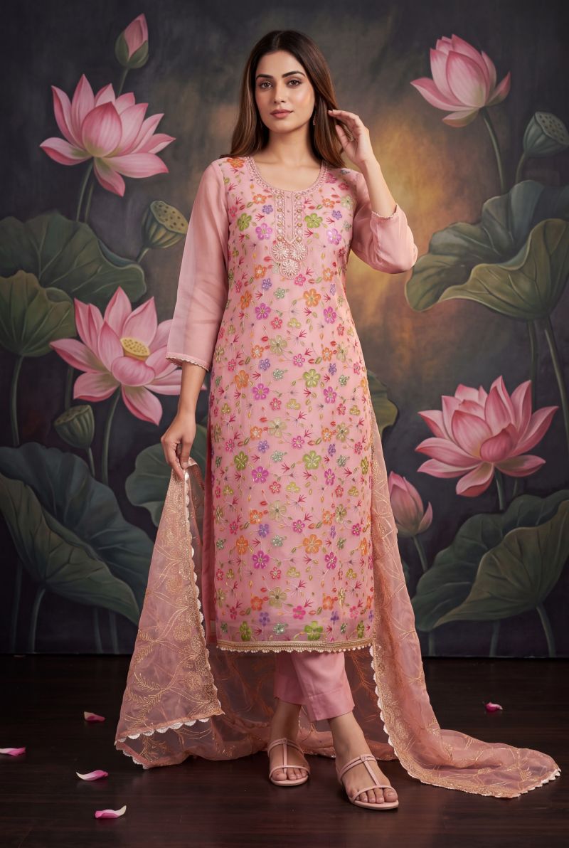 Akiraa By Aurraa Organza Hand Work Designer Salwar Kameez