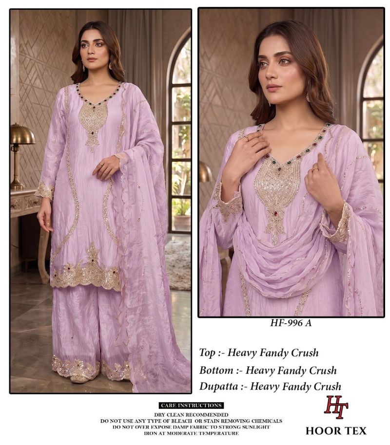 Hoor Tex 996 A To D Fandy Crush Salwar Kameez 