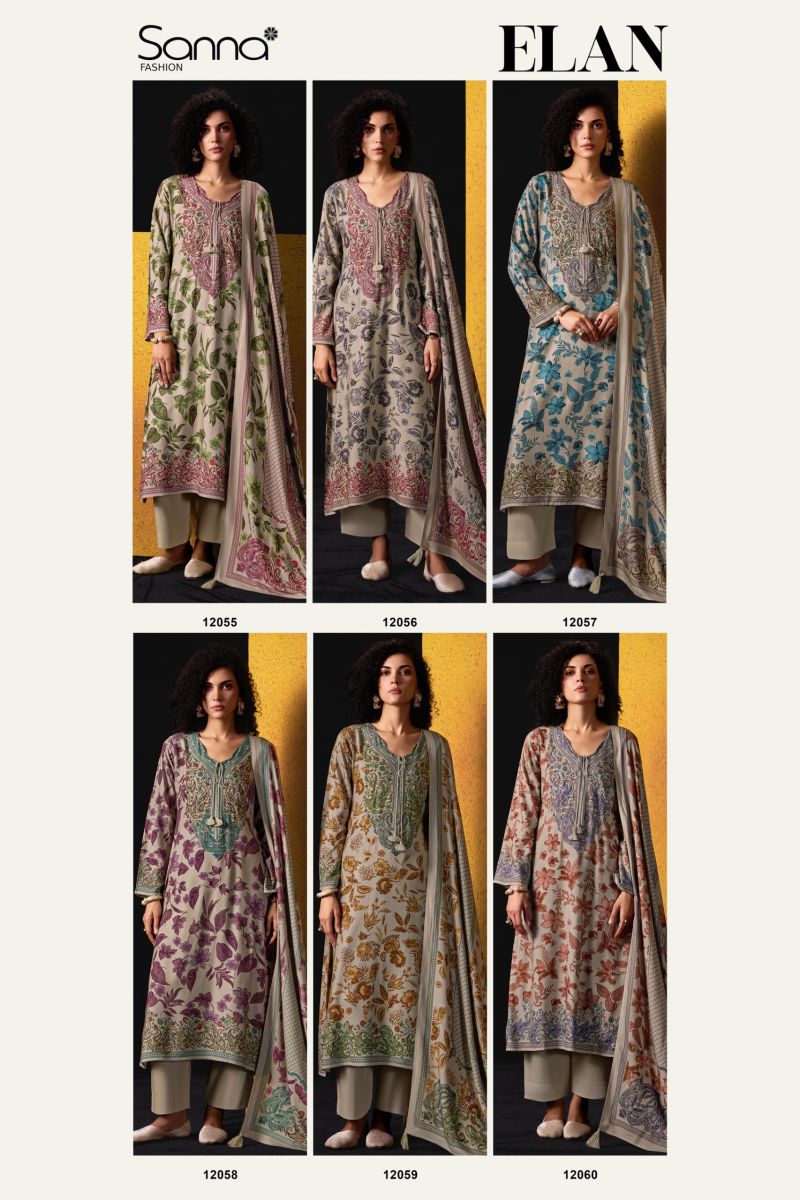 Elan By Sanna Viscose Pashmina Dress Materials
