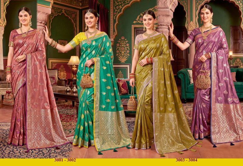 Umang Satin Saroski Vol 3 By Saroj Satin Silk Wedding Saree