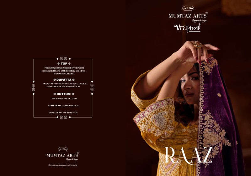 Raaz By Mumtaz Arts Crush Velvet Salwar Kameez 