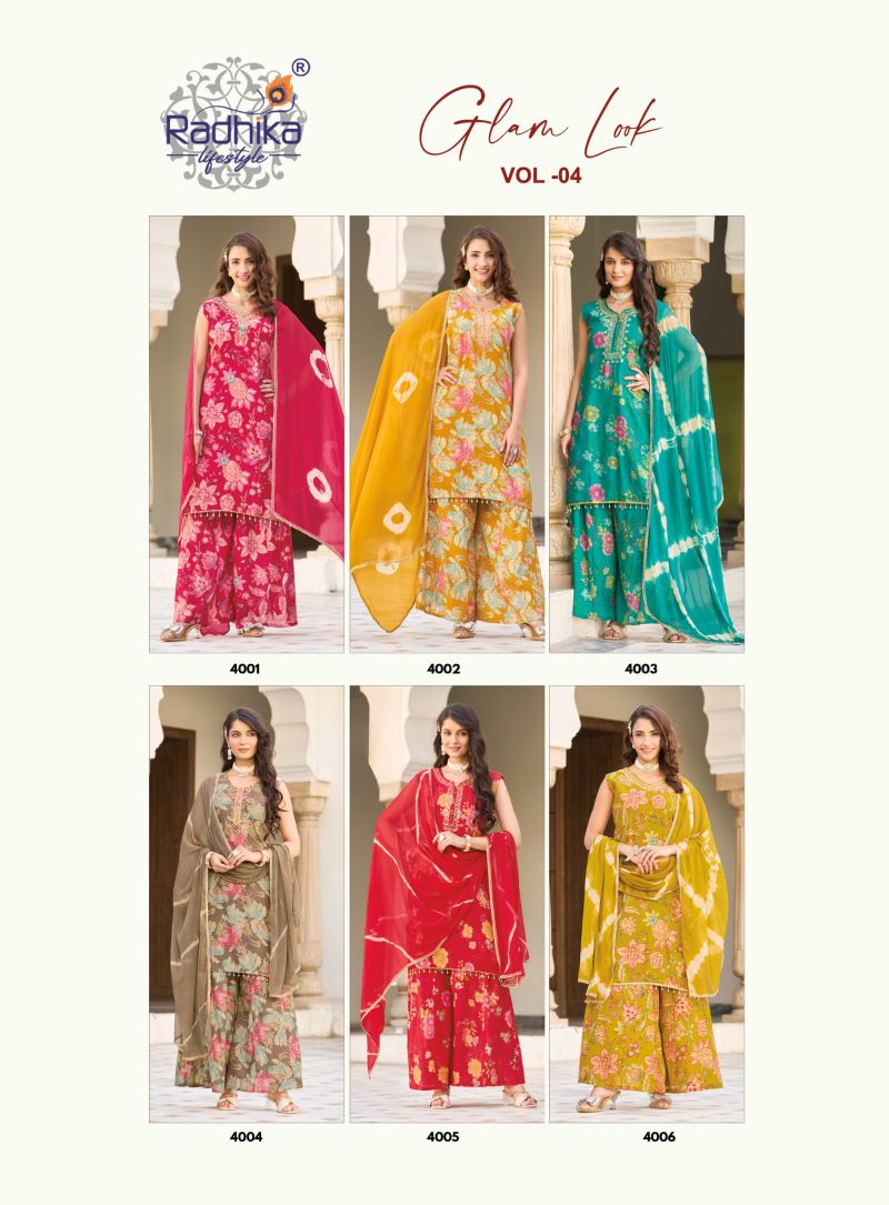 Glam Look Vol 4 By Radhika Milano Silk Kurti With Bottom Dupatta